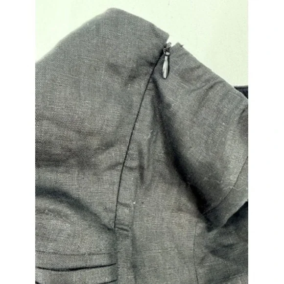 Reformation Tate Linen Halter Top Black Button Front Size 4 NWT - Picture 14 of 16